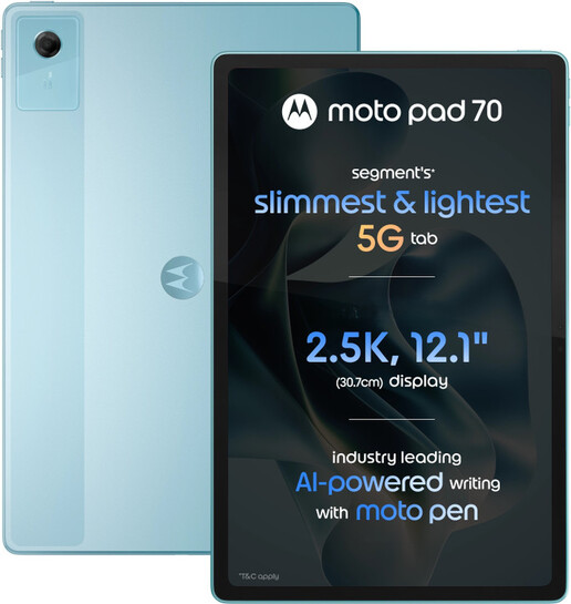MOTOROLA pad 70 8 GB RAM 128 GB ROM 12.1 inch with Wi-Fi+5G Gaming Tablet