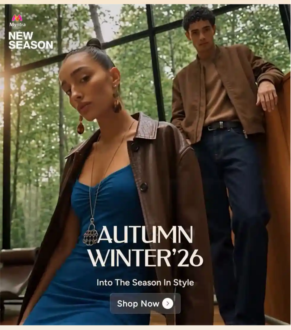 Myntra AUTUMN WINTER'26  - Made for the New Season Clothing upto 90% off