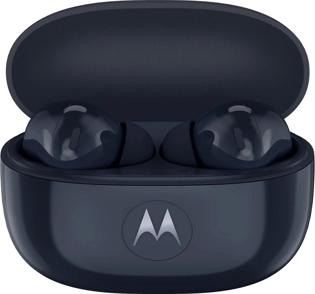 MOTOROLA Buds2 with 6mic 55dB ANC,11+6 mm Dual Drivers,IP54 Bluetooth Headset (PANTONE Carbon (Solid), True Wireless)