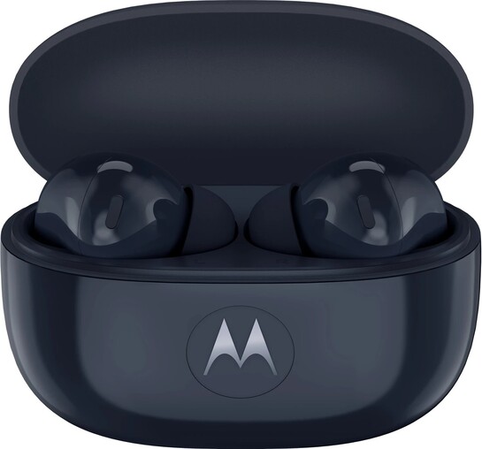 MOTOROLA Buds2 with 6mic 55dB ANC,11+6 mm Dual Drivers,IP54 Bluetooth Headset (PANTONE Carbon (Solid), True Wireless)