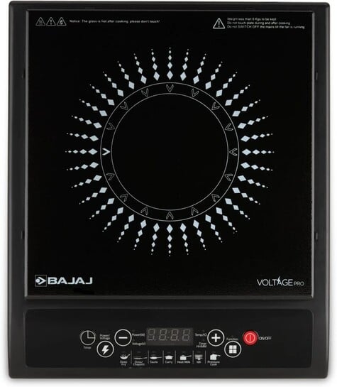 BAJAJ 1200 W Induction Cooktop Push Button (Black, 740309)