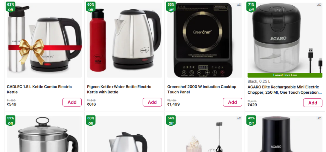 Pigeon 1.5L Stainless Steel Electric Kettle with Red Inox Hydra Water Bottle | Auto Cut-Off Tea & Coffee Maker Set