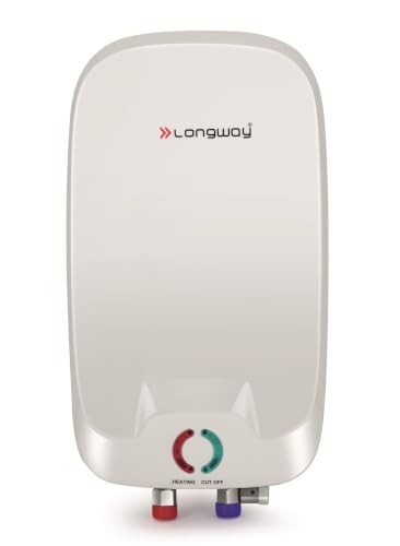 Longway Zyro 5.5 Ltr 5-Star Instant Water Heater Geyser | Anti-Rust SS Tank, Multi-Safety System for Kitchen & Bathroom (White)