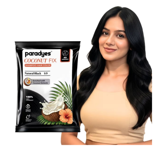  Paradyes Shampoo Hair Color Shade 1.0 Natural Black 