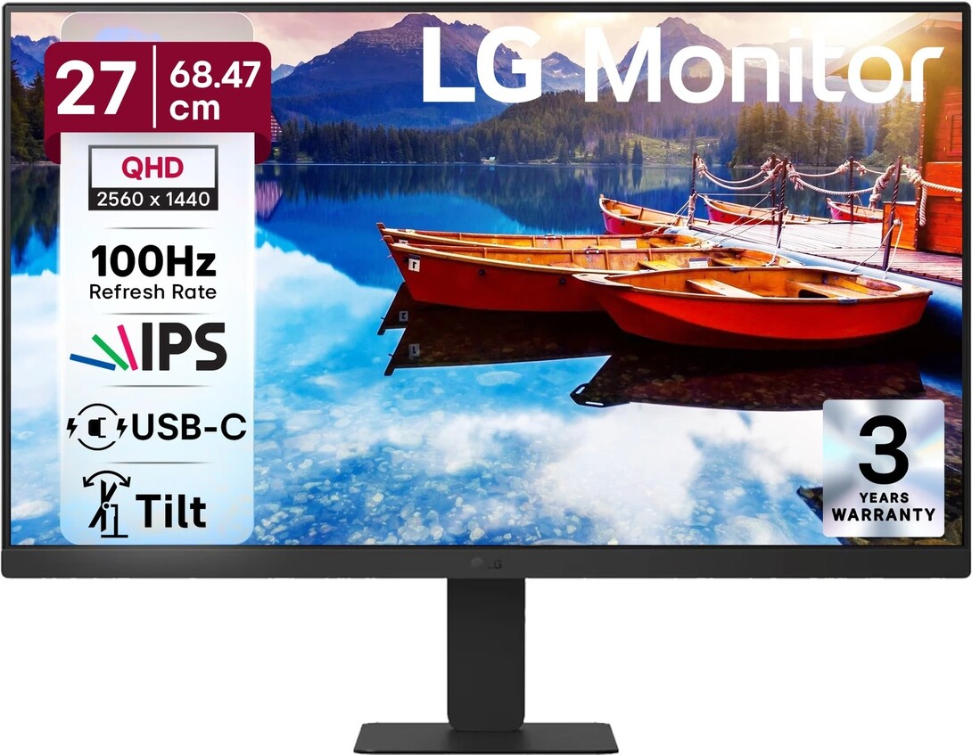 LG QHD 68.0 cm (27 inch) Quad HD LED Backlit IPS Panel Monitor