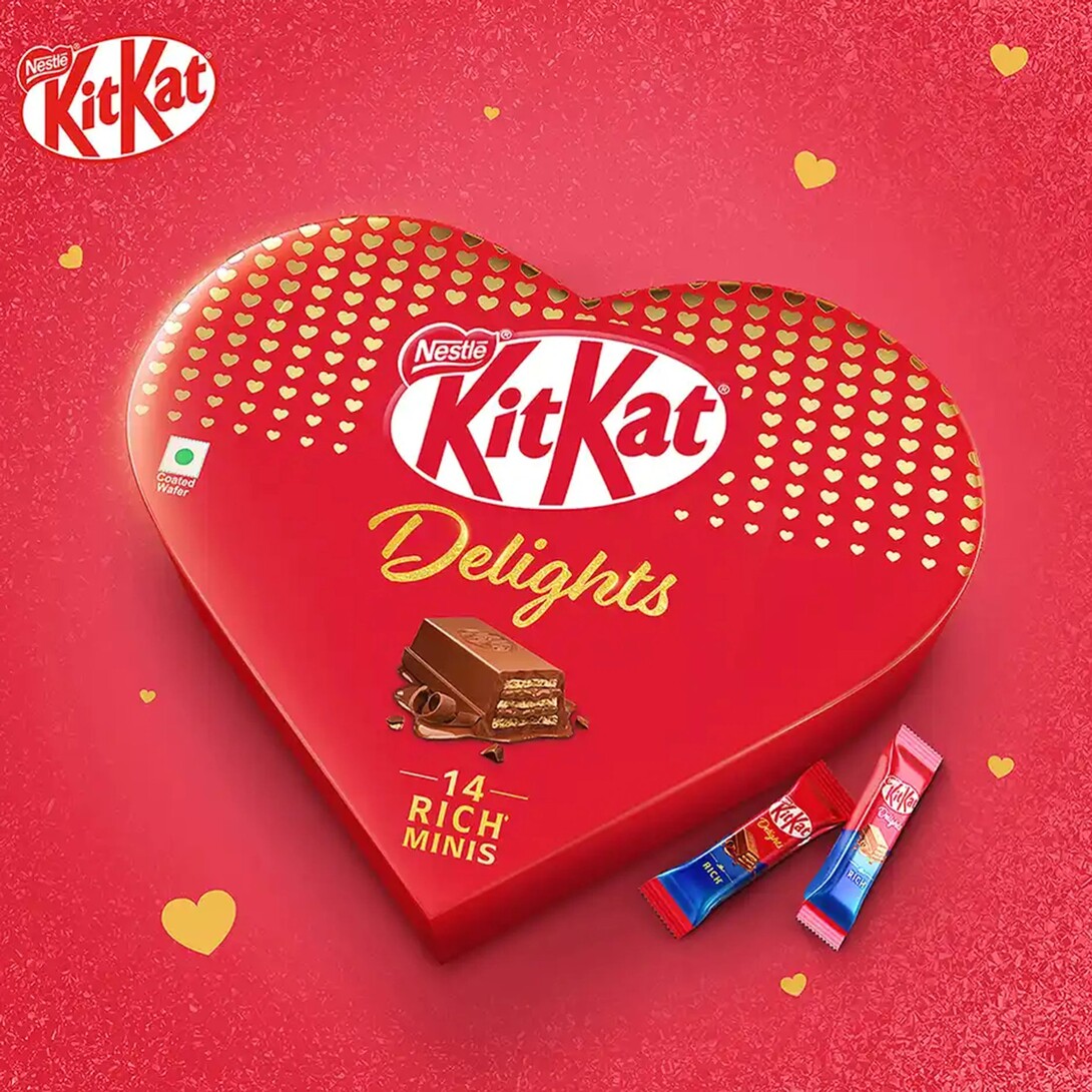 Zepto - Nestle Kitkat Delights Rich Heart Box Chocolate