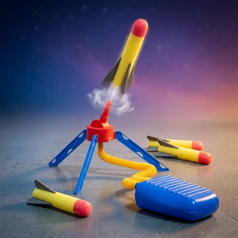 Lefan Air Powered Flying Rocket Toy for Kids,   No Batteries Required
