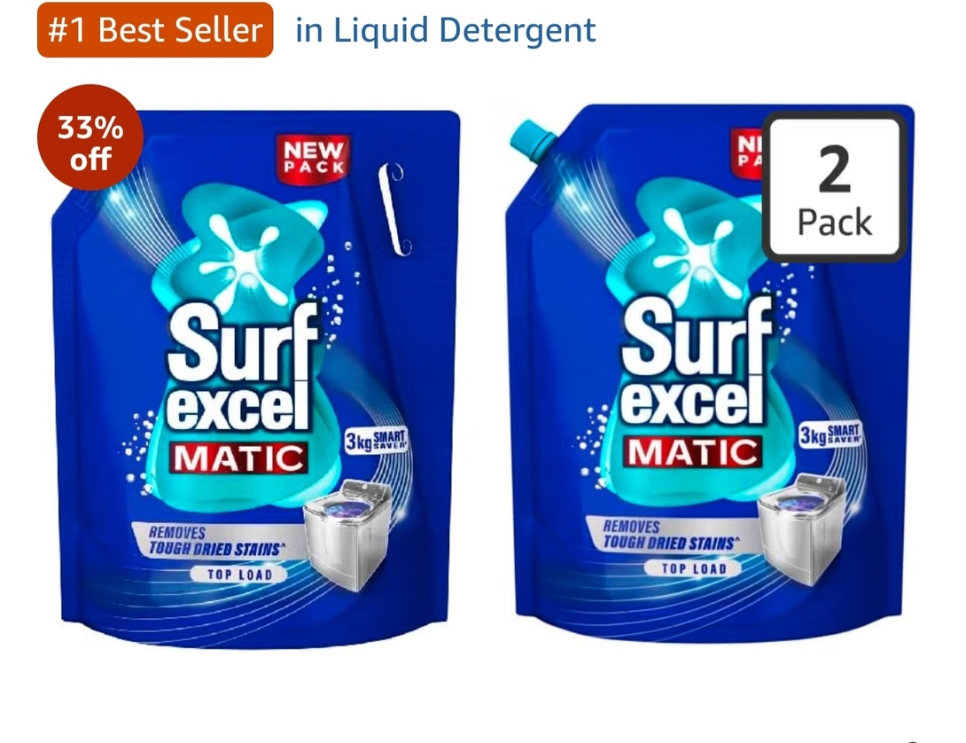 Surf Excel Matic Liquid Detergent 6 kg for Top Load