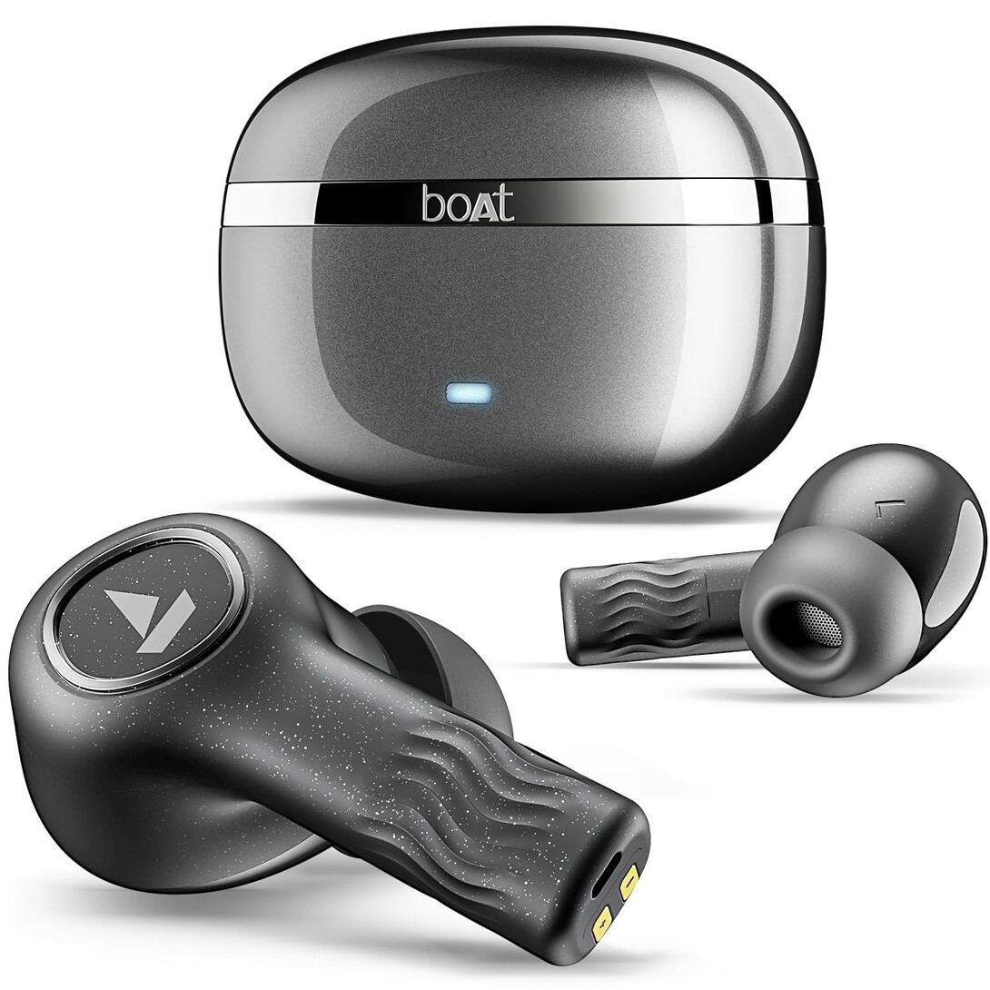boAt Nirvana Ion ANC, Active Noise Cancellation(~32dB), 120Hrs Battery, App Support, Crystal Bionic Sound, 4Mics ENx, v5.3 Bluetooth Earbuds, 