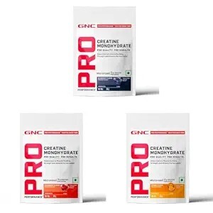 GNC Creatine Power Strength Stack | Blueberry + Cranberry + Orange Creatine Trial Combo 150gram