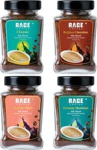 RAGE Silk Combo Instant Coffee (4 x 60 g, Assorted Flavoured)