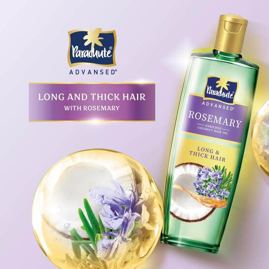 [Amazon Prime] Parachute Advansed Rosemary-enriched Coconut Hair Oil| Rosemary Hair Oil| Superfoods Magic| Long & Thick Hair|300 Ml