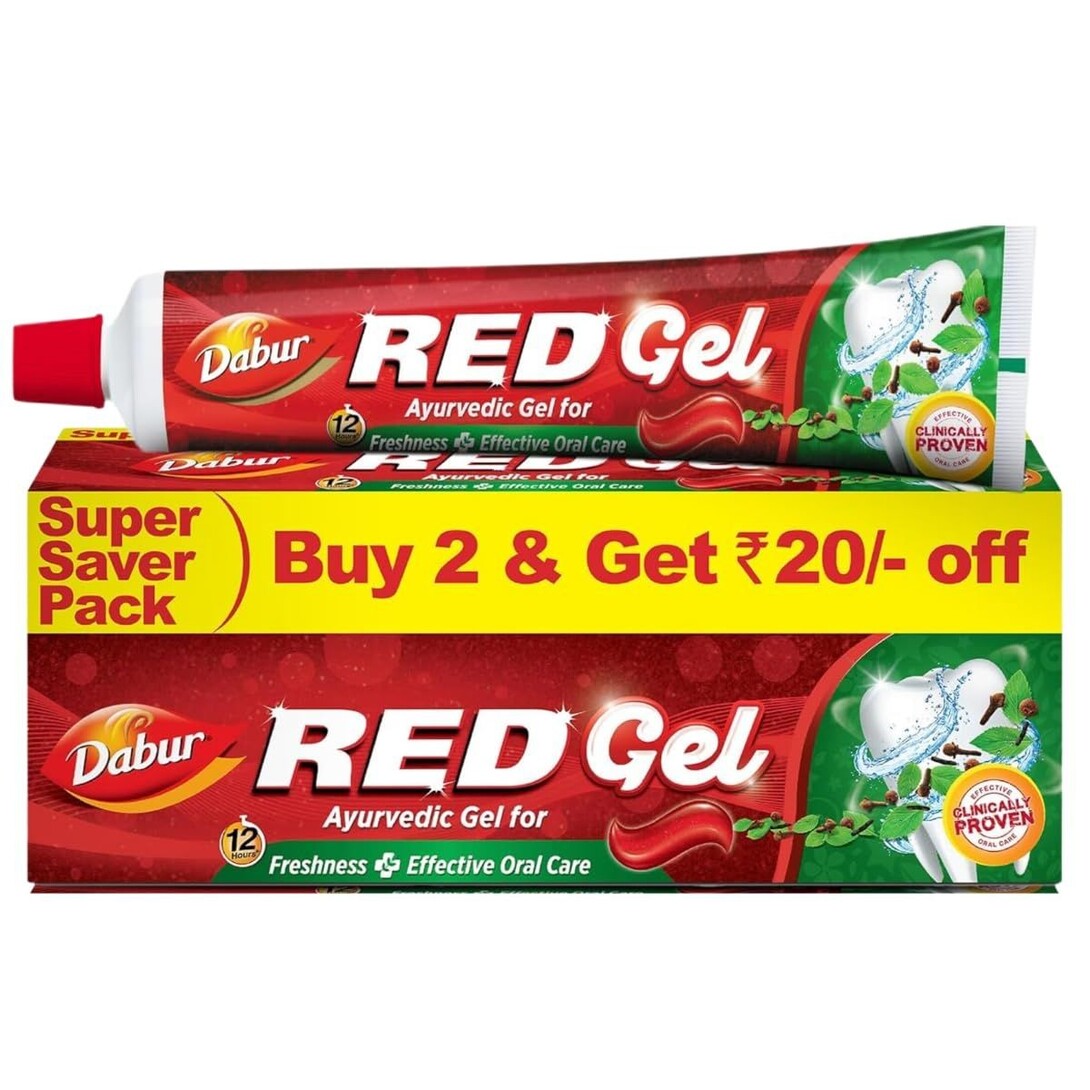 Dabur Red Gel Ayurvedic Toothpaste - 300g (150g x 2) 