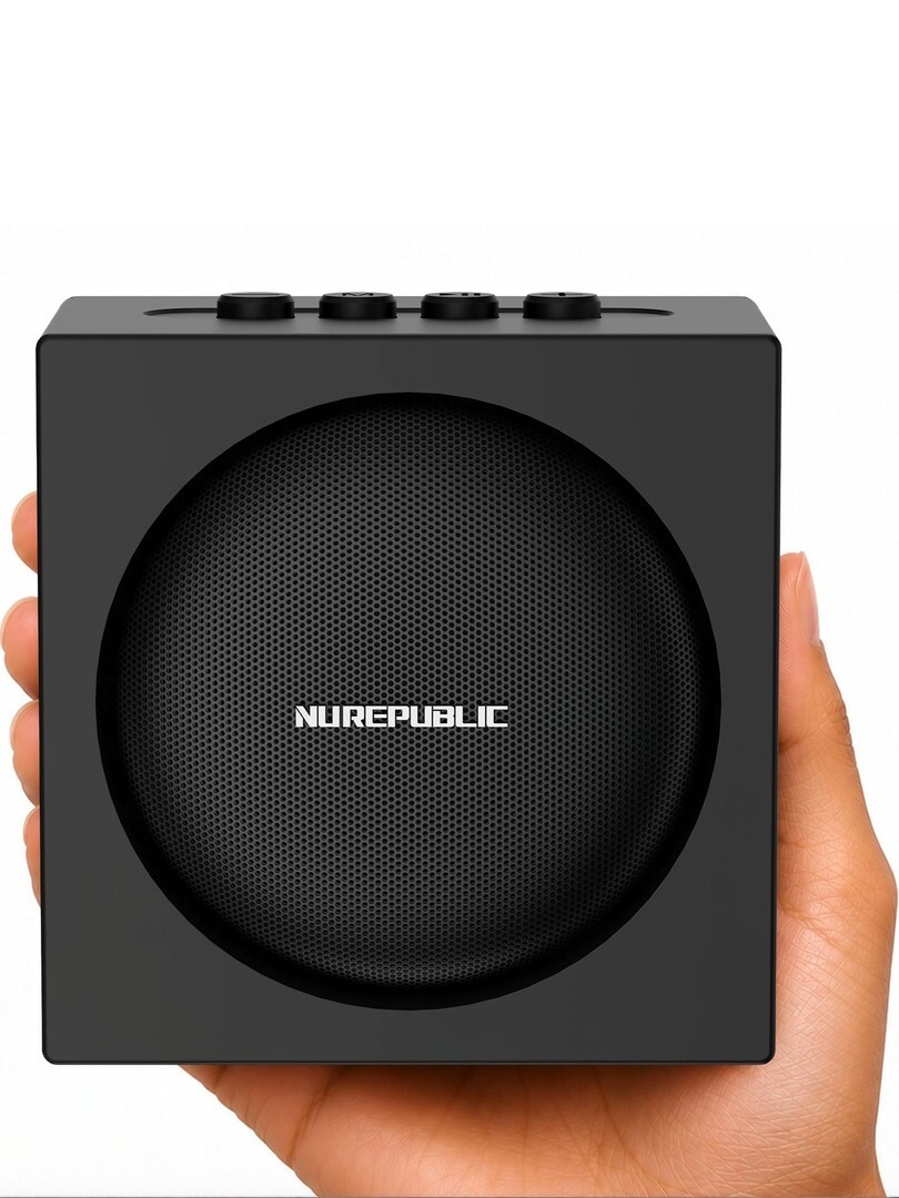 Nu Republic Replay Cube 52mm Dynamic Drivers, Built In Mic 12W Bluetooth Speaker - Speakers for Unisex 