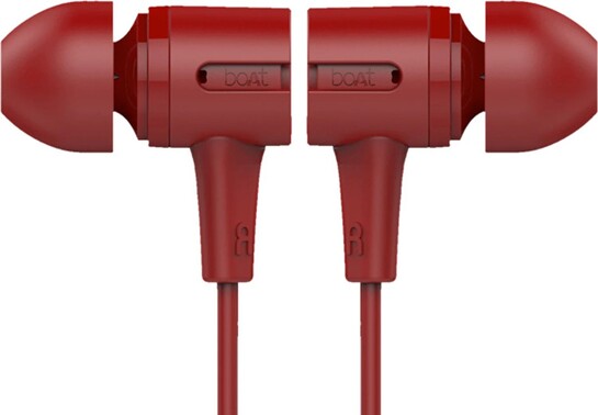 boAt Bassheads 110 Wired Headset (Red, In the Ear)