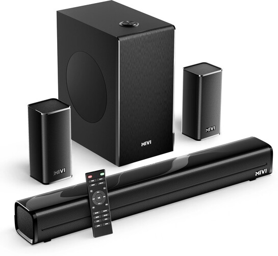 Mivi Fort H350 Soundbar, 350 Watts, 5.1 Channel, Multi-Input  