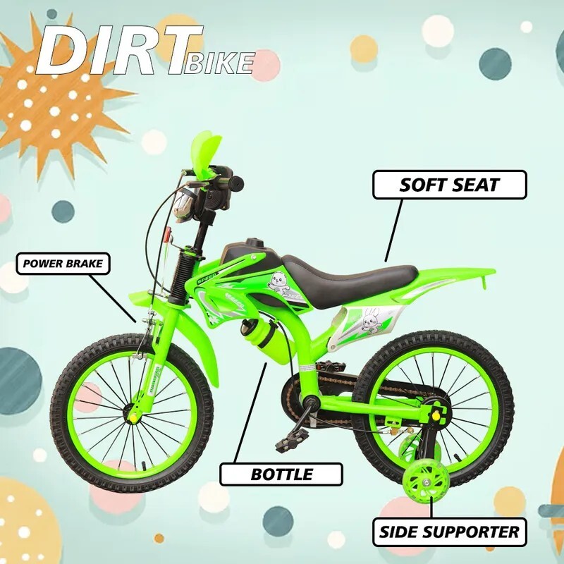 GOAL DIRTBIKEGREEN 16 T (inch) BMX Cycle (Single Speed, Green,
