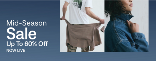 Mid-Season Sale - Upto 60% Off