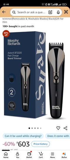Morphy Richards trimmer@603+30cb for apicicicc holder