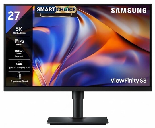 Samsung 27" 5K ViewFinity S8 Monitor (Smartchoice) 