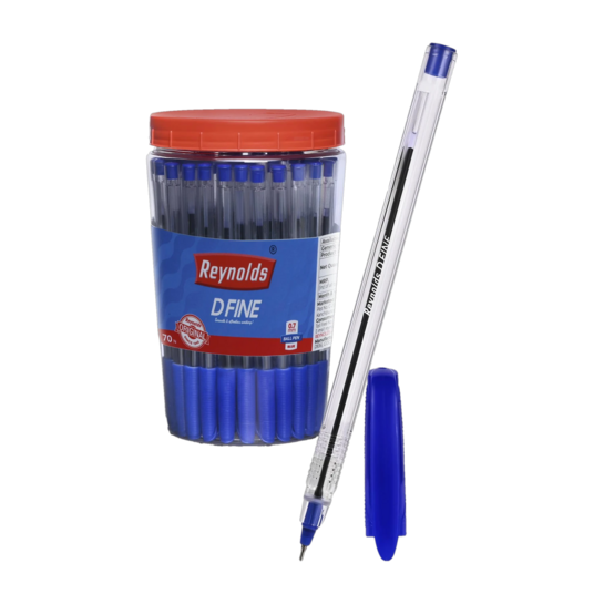 Reynolds DFine Ball Pen (Pack of 70, Ink Color - Blue)