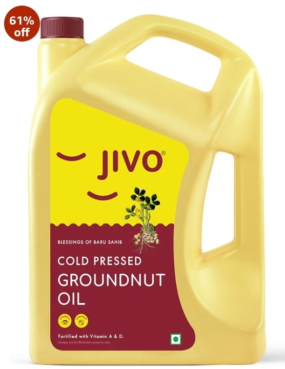Amazon - Jivo 5l Cold press Groundnut oil at Rs919
