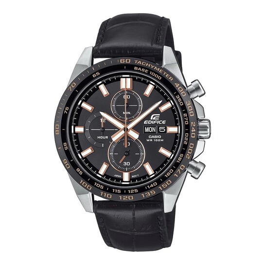 Casio Edifice EFR-574BL-1AVUDF Analog Black Watch Men (ED697)