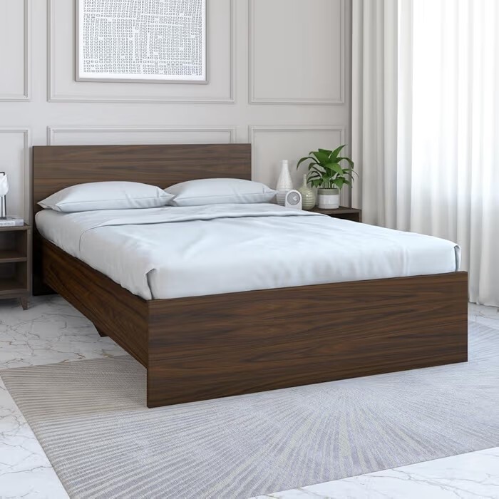 Nilkamal Arthur Wooden Double Bed Without Storage