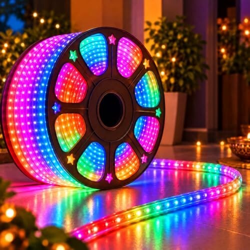 Desidiya 5 Metre Multicolour LED Rope Light for Diwali Decoration