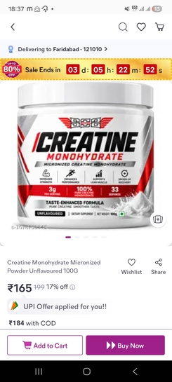 Creatine 100g @Rs. 165