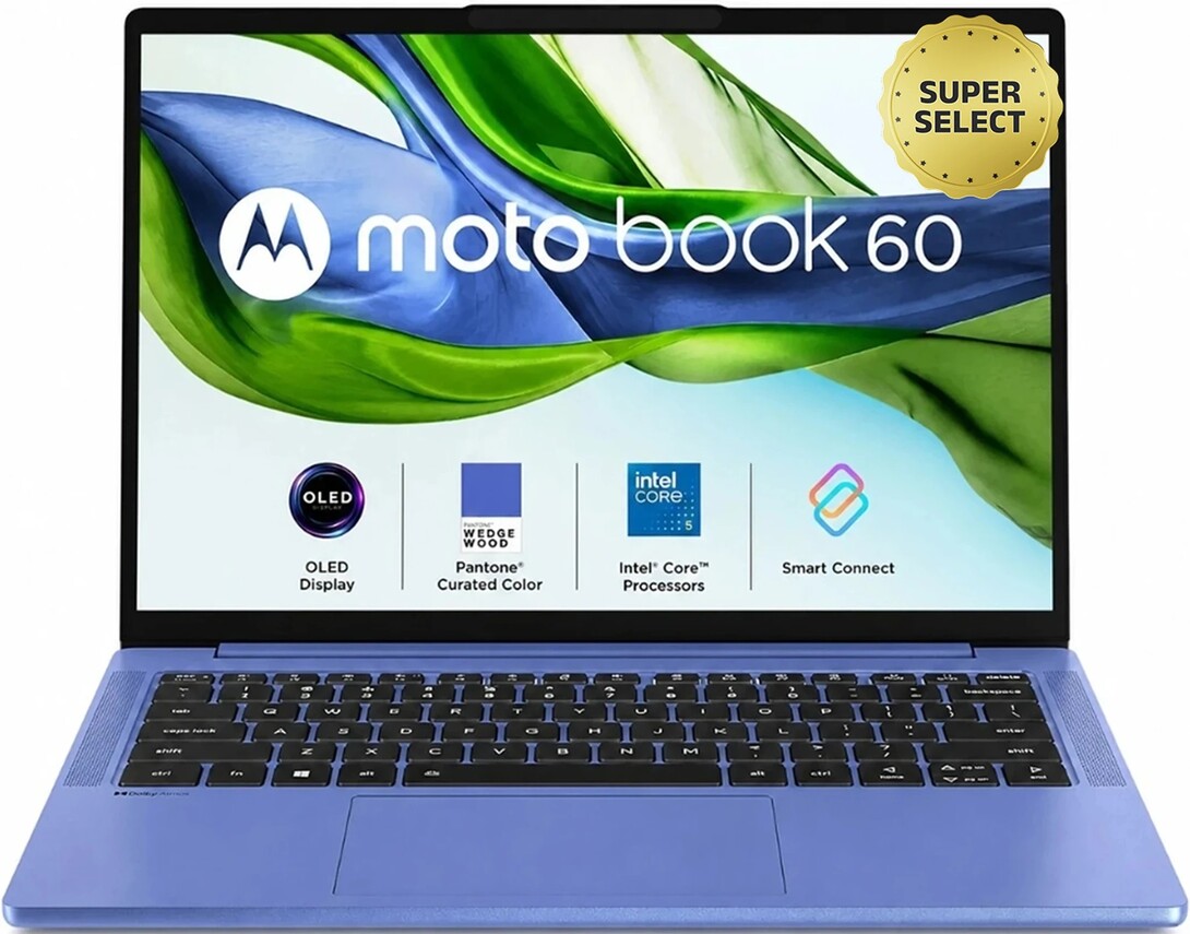 MOTOROLA Motobook 60 Full Metal WUXGA OLED (i5 14th Gen) Intel Core 5 210H - (16 GB/512 GB SSD/Windows 11 Home) 14IRH10R Thin and Light Laptop