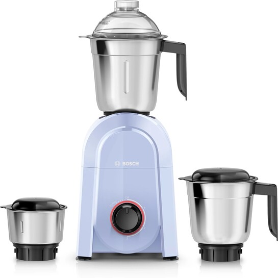 BOSCH CosMixx Pro 750 W Mixer Grinder (MG8413C4SI | 3 Jars | Misty Blue)