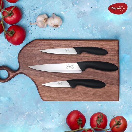 Pigeon "SAP 12138" Set of 3 Stainless Steel Kitchen Knives [free delivery on first ever order and via Amazon Prime account]