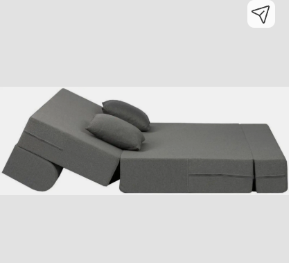 Wakefit Flipper(7.5 Thickness) 3 Seater Double Foam Fold Out Sofa Cum Bed (Finish Color - Warpknit Grey Delivery Condition 