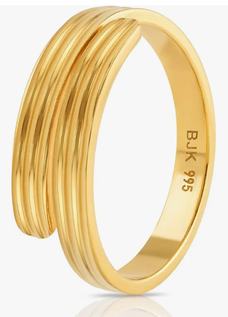 Bhima Jewels 24K 995 Purity Yellow Gold Vedhani Ring 2g