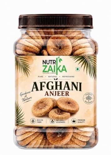 Nutrizaika Premium Afghani Anjeer 1kg | Naturally Soft & Juicy Dried Figs| No Added Sugar | Rich Source Of Fiber | Healthy Snacking with low fat