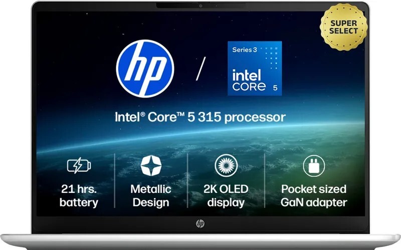 HP Omnibook 3 Next Gen AI PC, 2K OLED Intel Core 5 Series 3 315 -...more