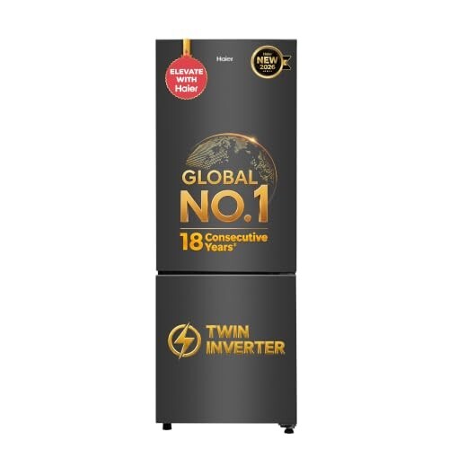 Haier 237 L 2 Star Frost Free Twin Inverter Double Door Bottom Mount Refrigerator with Extra Spacious 2X Veg Box 