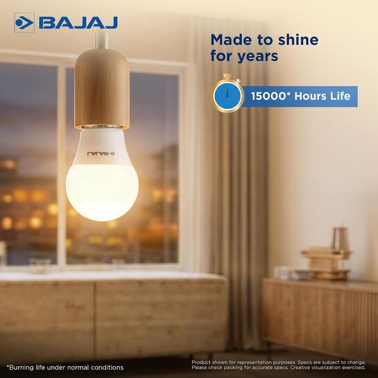 Bajaj Ivora HB 12W LED Bulb B22 (Pack of 4, CDL) | Energy Efficient, Eco-Friendly | UV & IR Free | 1 Year Warranty
