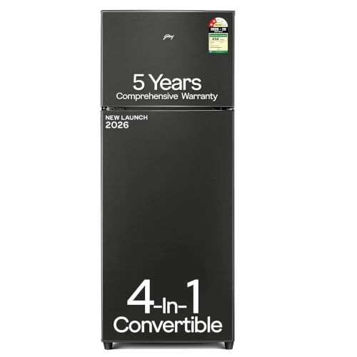 Godrej 272 L 2 Star| 4-In-1 Convertible| Inverter Double Door Refrigerator (RF EON 294BN RCIT FS ST, Fossil Steel)