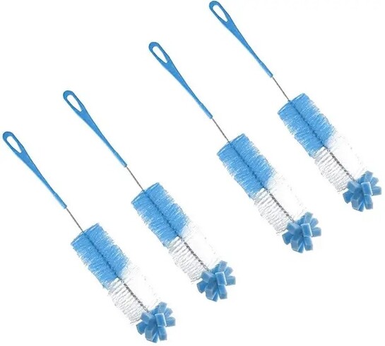 Clean Narrow Flasks & Vases Effortlessly With This 4-Pack Flexible Brush Set Under ₹165!