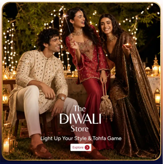 The DIWALI Store Light Up Your Style & Tohfa Game: Clothing, Jewellery, Footwear & more Up to 90% off
