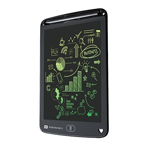 [Price Drop]Portronics Ruffpad 12-Inch Re-Writable Multicolor LCD Writing Pad with One-Tap Erase