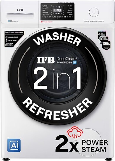 IFB 7 Kg 5 Star, 9 Swirl Wash, Steam Refresh, Eco Inverter Motor, WiFi Enabled, DeepClean® Ai Powered Fully Automatic Front Load Washing Machine