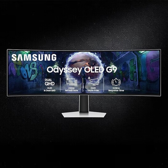 Samsung 49" (124.4cm) Odyssey OLED G9 Curved Gaming Monitor (Smartchoice) Dual QHD 5120 x 1440|240Hz