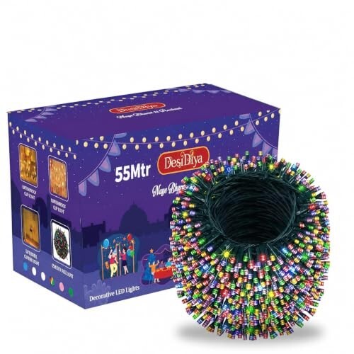 Desidiya ® Plastic 55 Meter LED Decorative String Fairy Rice Lights (Pack of 1)