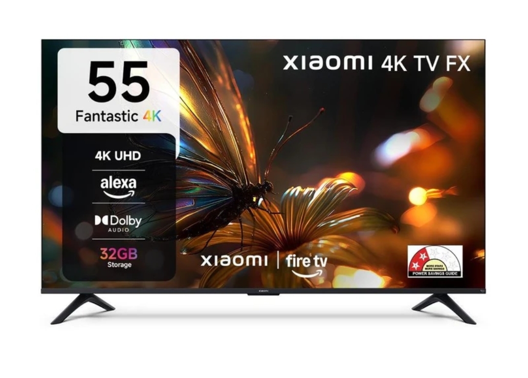 Xiaomi  FX Series 138.68 cm (55 inch) Ultra HD (4K) LED Smart Fire TV with Alexa built-in | HDR 10 | 32 GB Storage | 30W Dolby Audio | Premium Metal Bezel-less Design | 