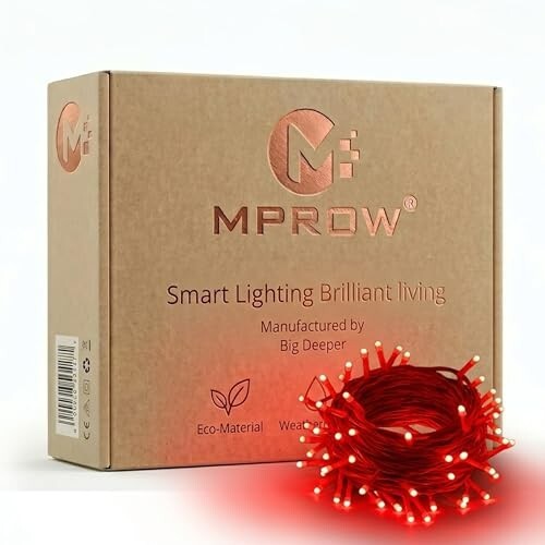 MPROW 35 Feet Decorative LED Pixel String Light | Plug Sourced | for Home, Outdoor, Diwali, Christmas, Wedding, Party, Festival, Balcony Décor (Red)