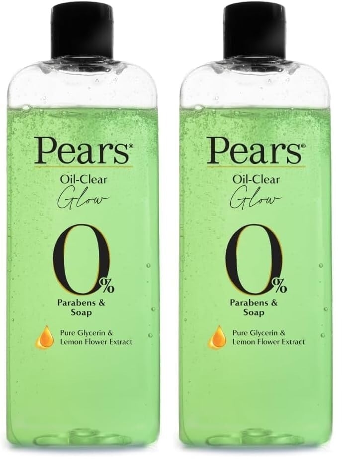 Pears Oil Clear & Glow Shower Gel, With 98% Glycerine, 100% Soap Free, Paraben Free, 250 ml (Pack of 2)