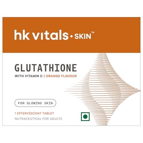 hk vitals Glutathione, Orange, 1 Effervescent Tablet |. Origin Nutrition Plant Protein Powder(Sample Pack)